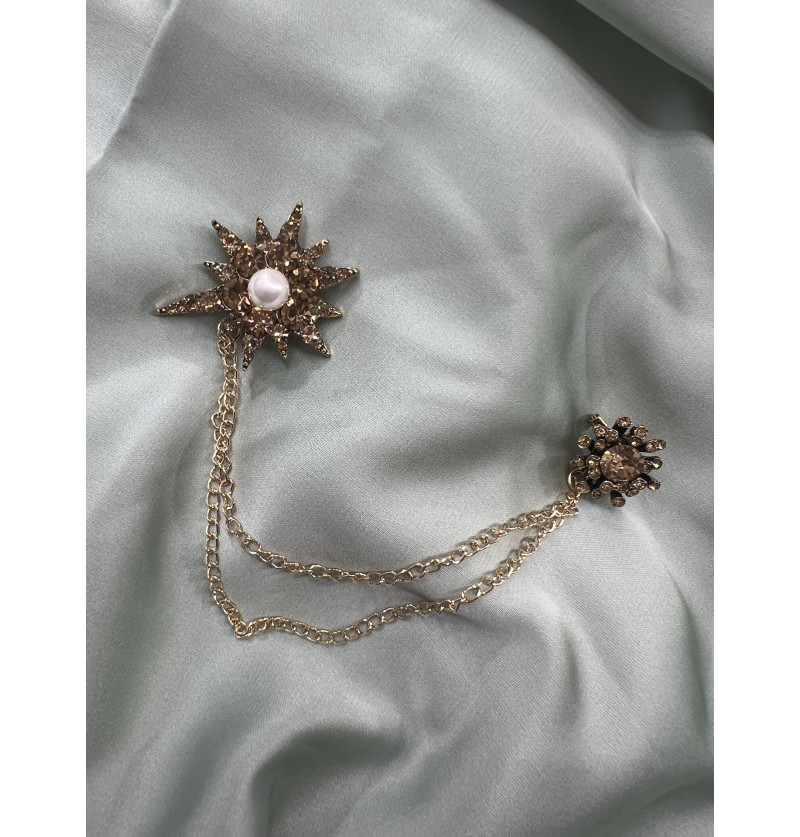 Broche fantaisie - Chaine et étoile