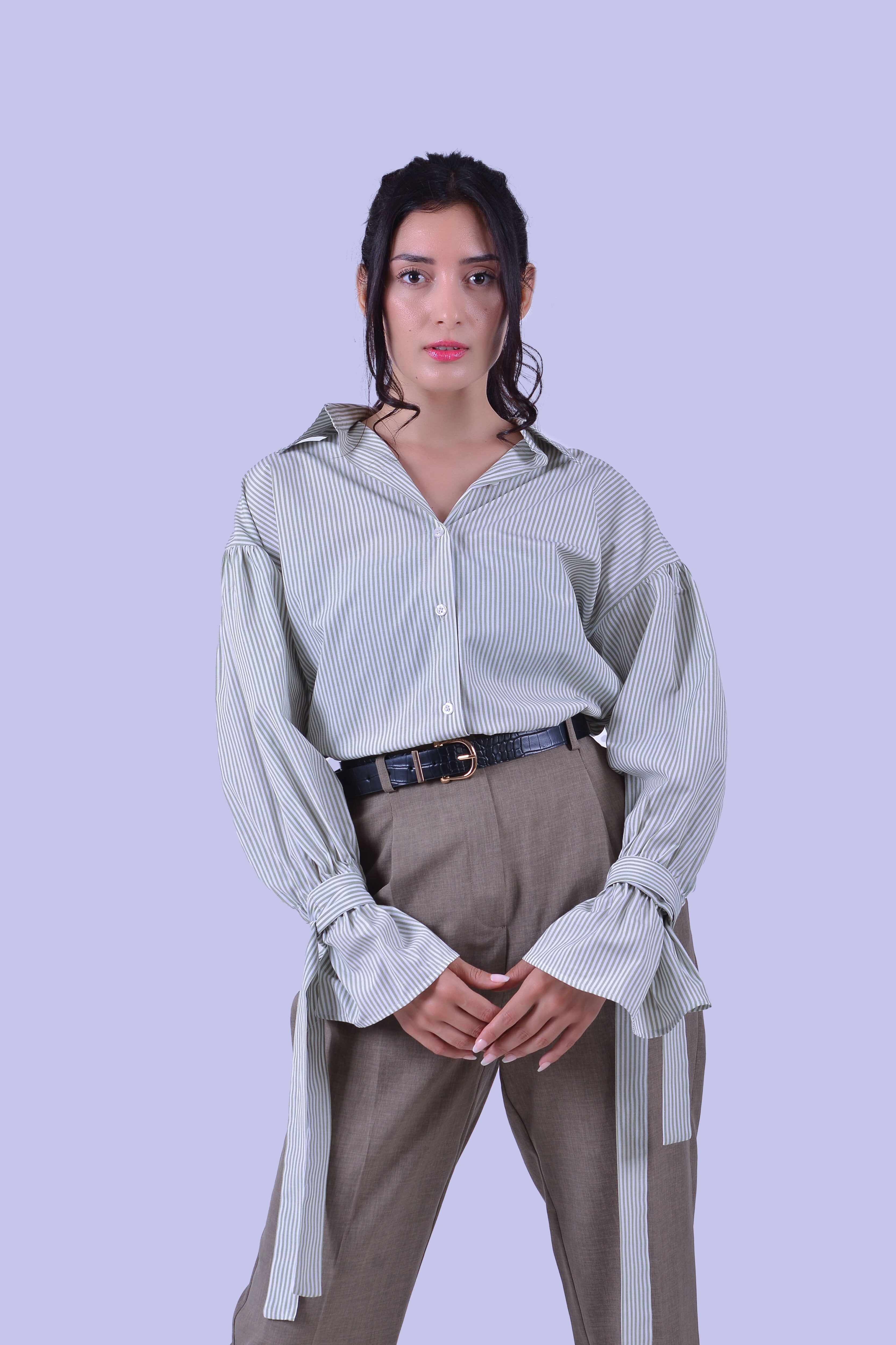 Chemise Busan – The Coastal Charm – Rayée vert