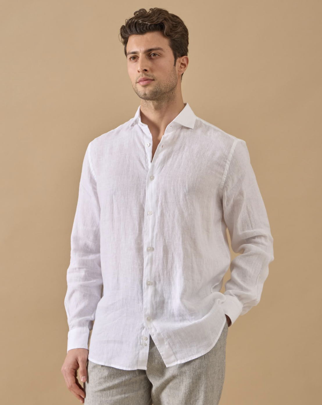Chemise blanche en lin