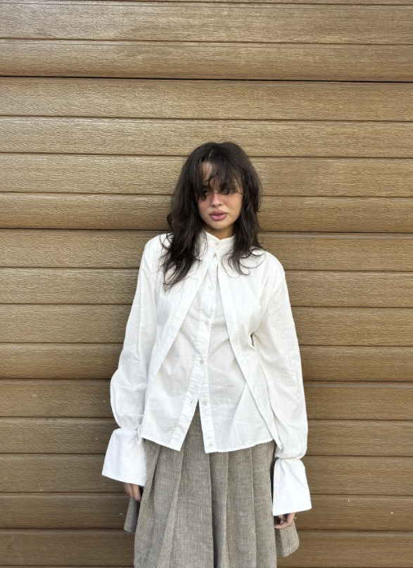 Chemise superposée - blanc cassé