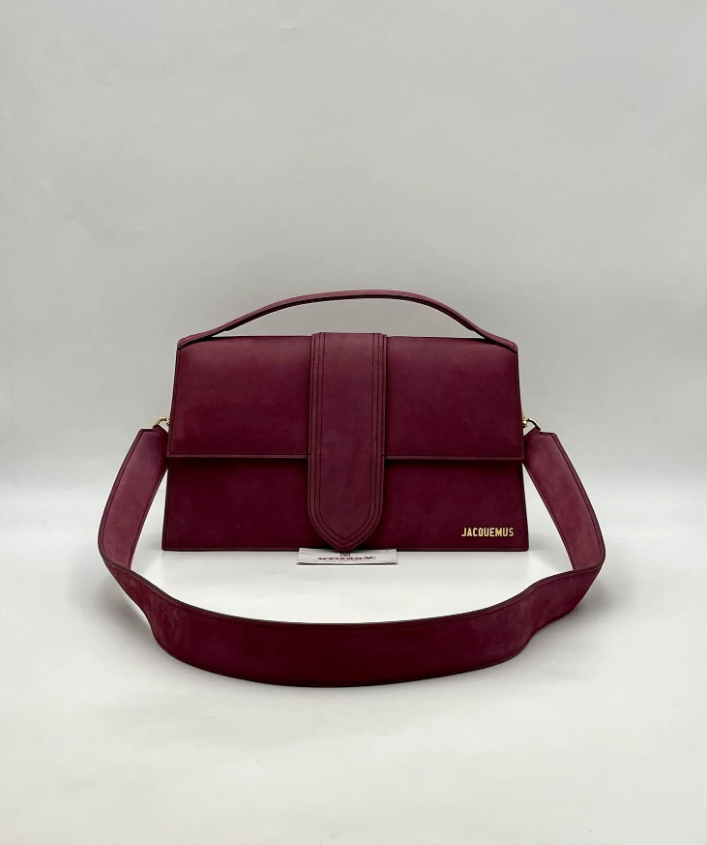 Sac bambino avec bandoulière bordeaux - Jacquemus